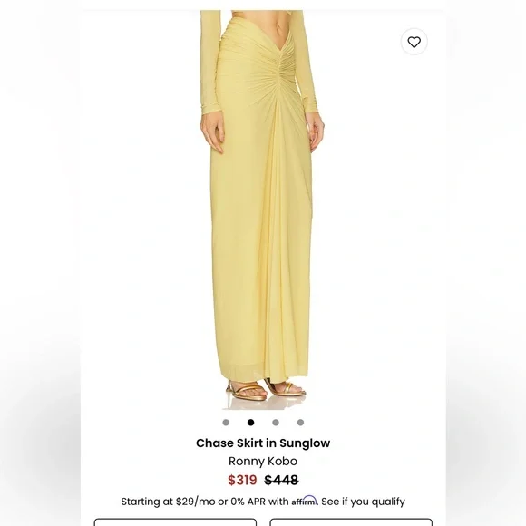 NWT RONNY KOBO CHASE SKIRT IN SUNGLOW - Picture 4 of 8